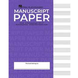 Hal Leonard Manuscript Paper - 10 staff - three-hole punched