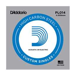 Daddario PL014 .014 Plain Steel Guitar String