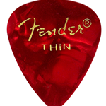 Fender 351 Shape Premium Celluloid Moto Picks Thin Red 12 Pack