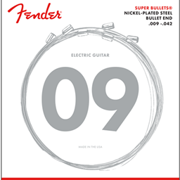 Fender 3250L Super Bullet Nickel Plated Steel Bullet End Electric Guitar Strings Gauges .009-.042