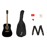 Fender 0971210506 FA-115 Dreadnought Acoustic Guitar Package - Black