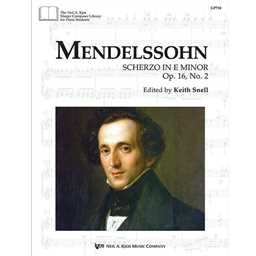 Mendelssohn: Scherzo in E Minor, Op. 16, No. 2 - Piano Sheet