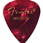 Fender 351 Shape Premium Celluloid Moto Picks Medium Red, 12 Pack
