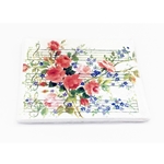 Music Treasures Roses & Musical Staff Note Blank Cards & Envelopes