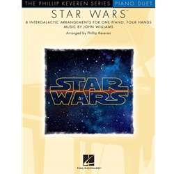 Hal Leonard John Williams        Phillip Keveren  Star Wars: 8 Intergalactic Arrangements for Piano Duet - Late Intermediate /Early Advanced - 1 Piano