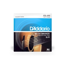 Daddario EJ11 Light Bronze Acoustic Guitar Strings