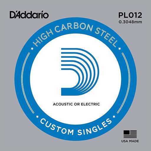 Daddario PL012 .012 Plain Steel Guitar String