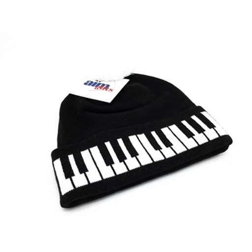 Aim Winter Hat Black & White Keyboard Design