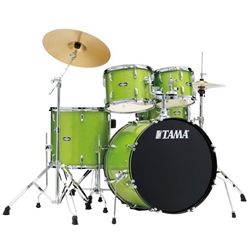 Tama Stagestar 5 Piece Drum Kit with Cymbals- Lime Green Sparkle