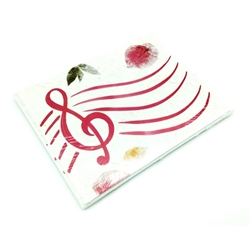 Music Treasures Red G-Clef Paper Notecards 8 pack
